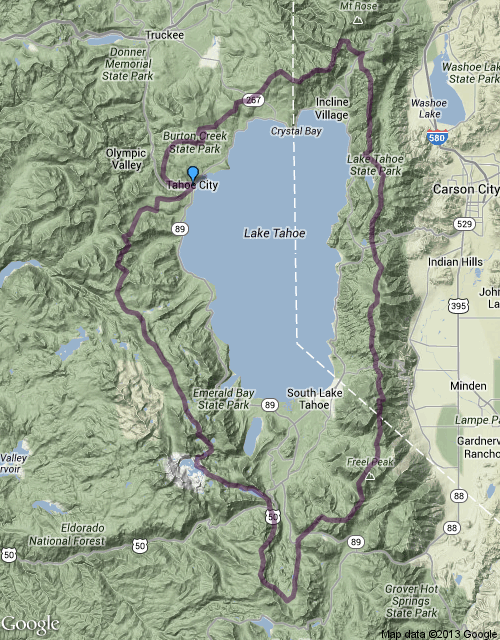 Tahoe Rim Trail Map Tahoe Rim Trail Map