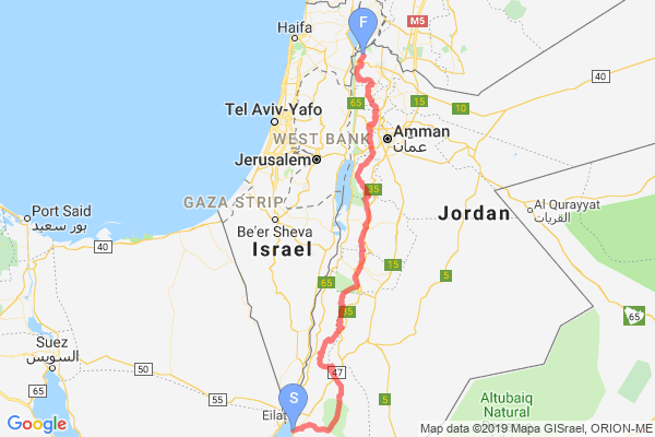 Jordan Trail Map