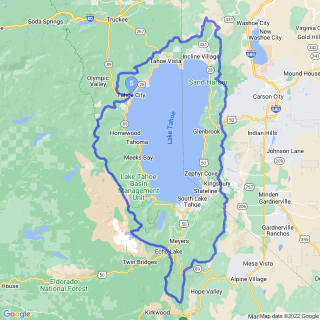 Tahoe Rim Trail Map