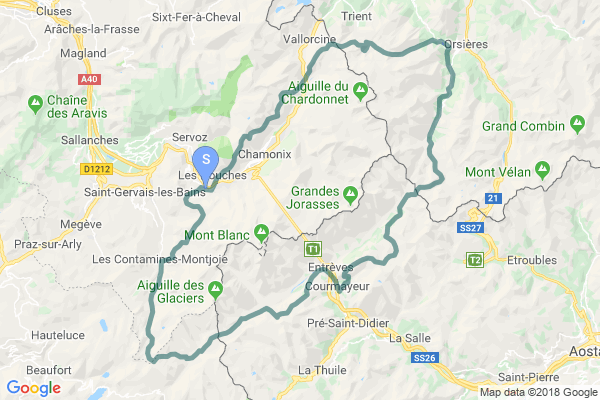 Tour Mont Blanc Map