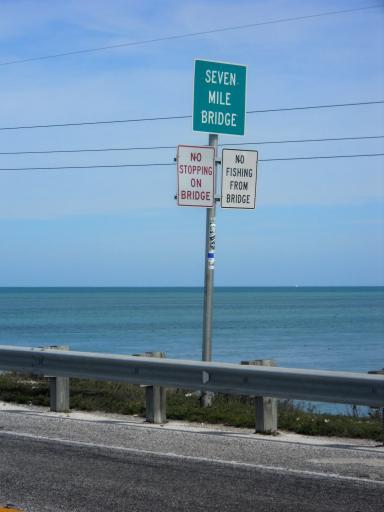 The beginning of the Seven Mile Bridge
