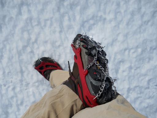Trading out snowshoes for MicroSpikes