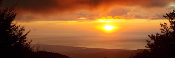 Sunrise over the Mediterranean Sea from the GR20