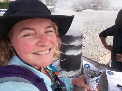 Amanda enjoys roasted chestnuts