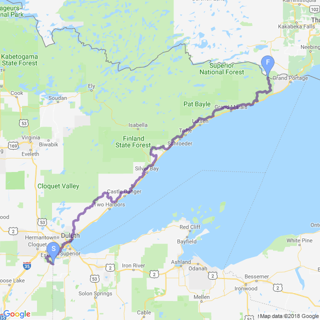 Superior Hiking Trail Mileage Chart