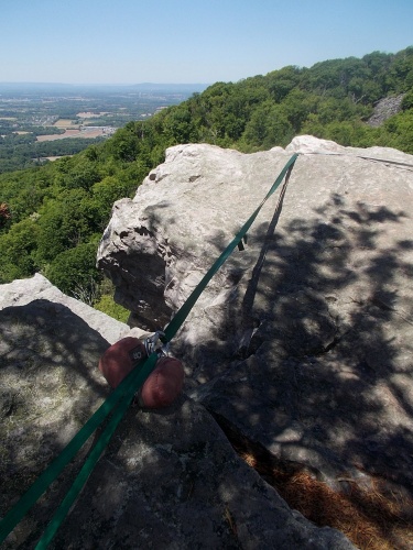 Rock climbers on Annapolis Rocks