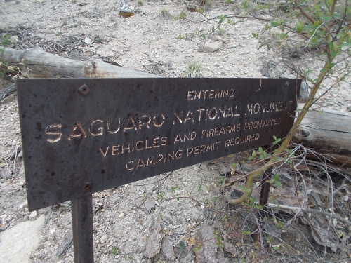 Saguaro National Monument boundary
