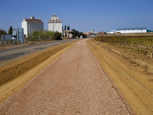 Entering into Carrión de los Condes