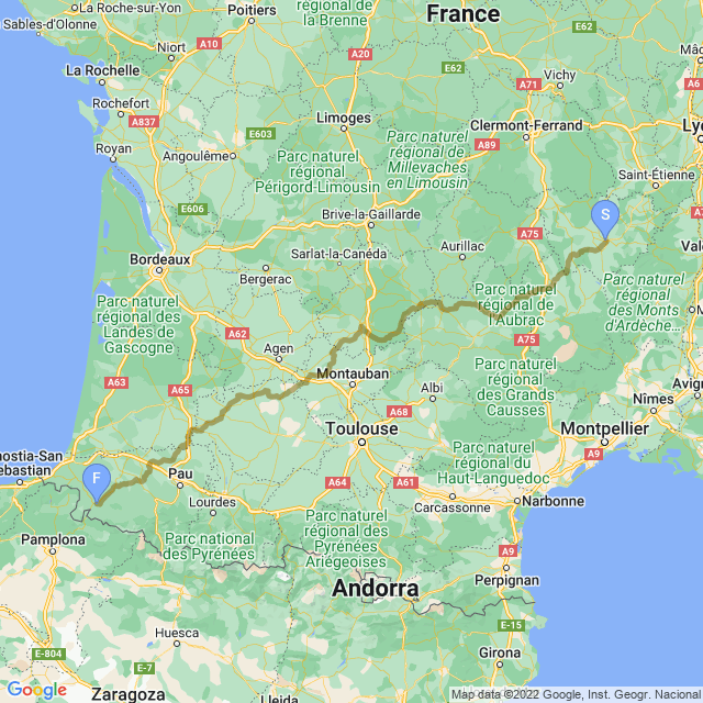 Chemin Le Puy Map