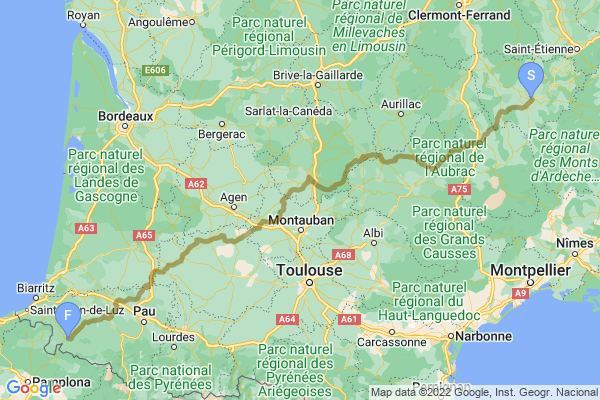 Chemin Le Puy Map