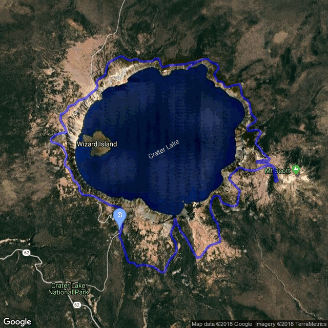 Crater Lake Trail Map