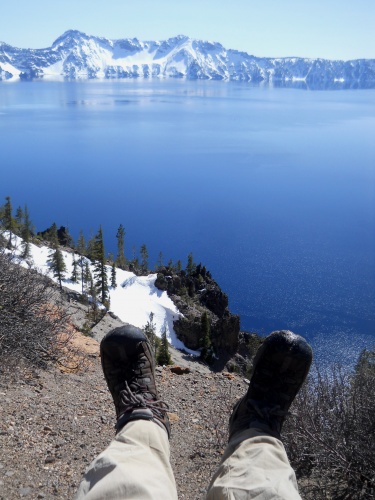 Floating over Crater Lake
