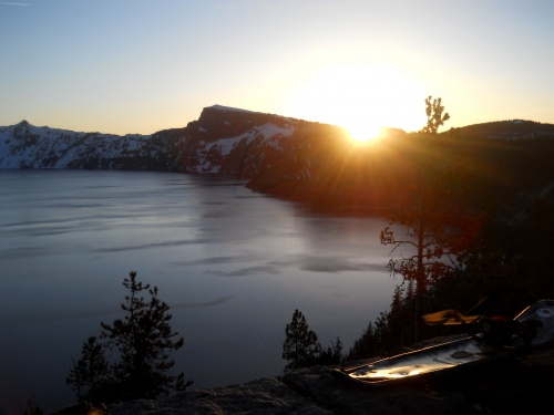 Sunset over Crater Lake