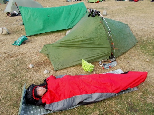 Karolina keeps warm!