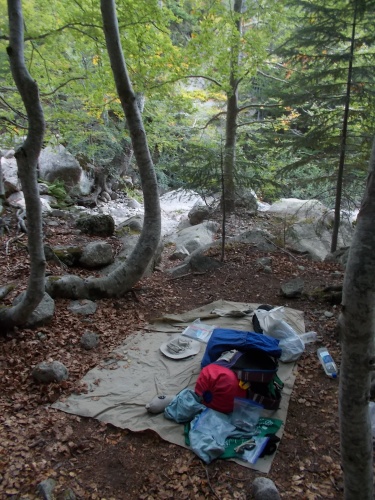 Camping on the trail!