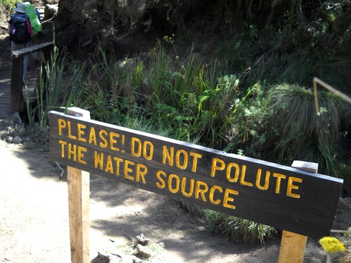 Please! Do not polute the water source