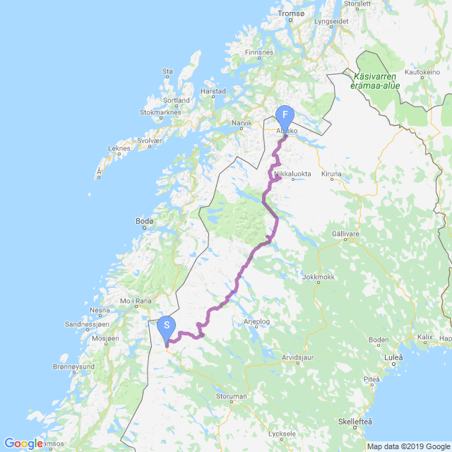 Kungsleden Trail Map