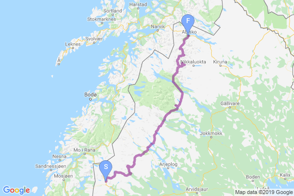 Kungsleden Trail Map