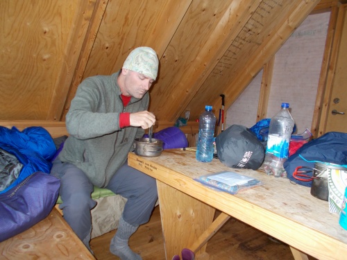 Breakfast in the shelter