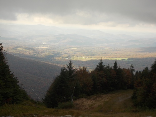 View over a ski run