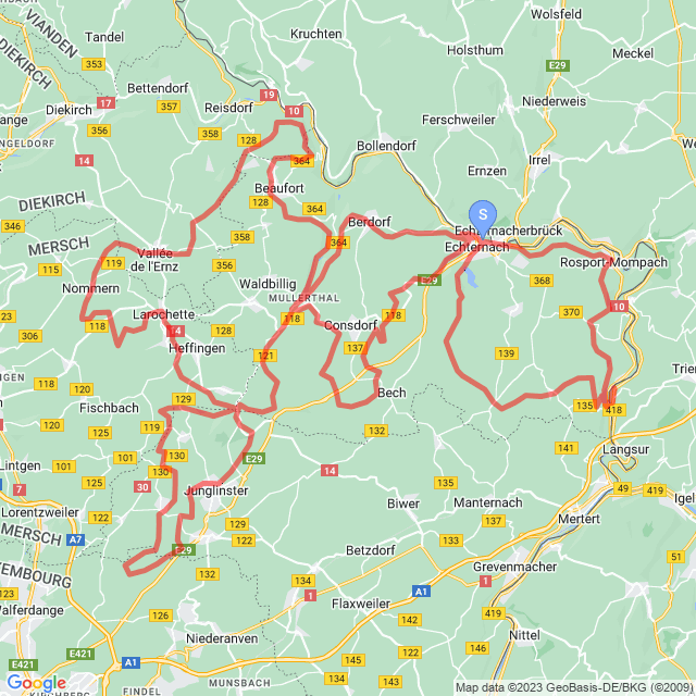 Mullerthal Trail Map