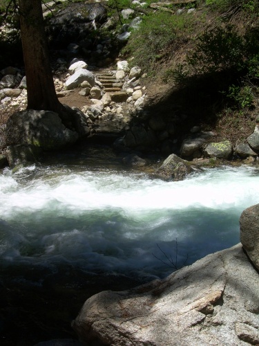Mono Creek, another dangerous river crossing