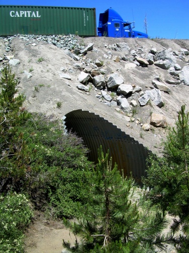 Passing under Interstate 80