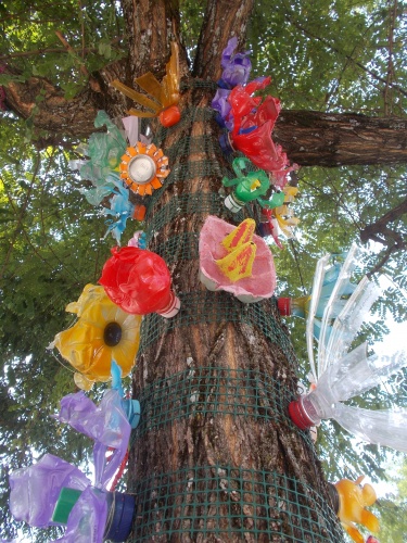 Plastic bottle decorations