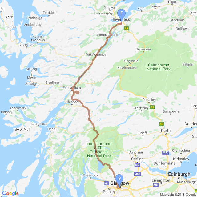 Scottish Highlands Way Map