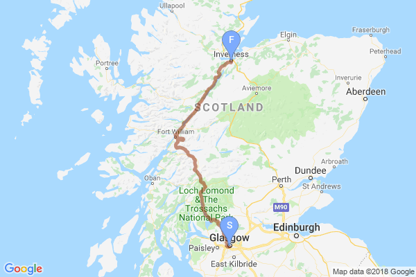 Scottish Highlands Way Map
