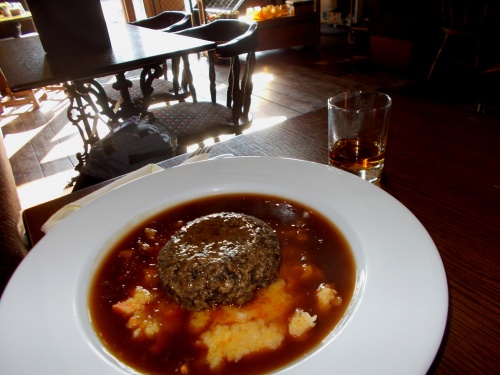 Haggis and whiskey