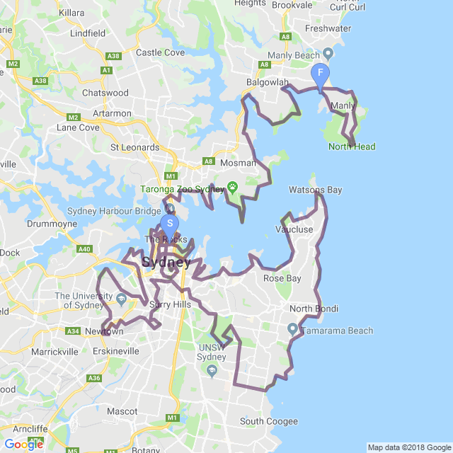 Sydney City Walk Map