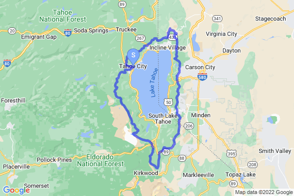 Tahoe Rim Trail Map