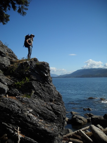 Karolina admires the view